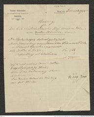 Nachlass Franz Steindachner, Brief und Beilage (Rechnung) von Gustav Schneider (junior) an Franz Steindachner (03.01.1905), Inv.Nr. 462.06, Seite 1